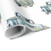LKWs Papa Geburtstag Geschenkpapier (Rolleneckpunkt)