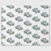 LKWs Papa Geburtstag Geschenkpapier (Flach)