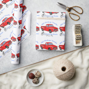 LKWs und Country Music Geschenkpapier