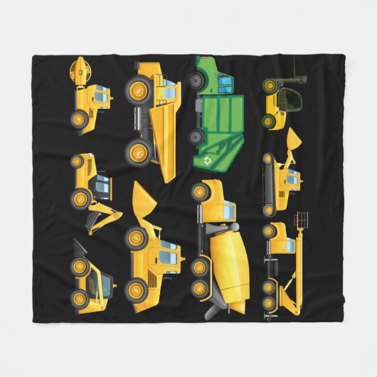 LKWs und Gräber Kleinkinder Bau Fleecedecke (Vorderseite (Horizontal))