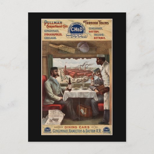 LKWs und LKWs durch Züge Postkarte (Vorderseite)