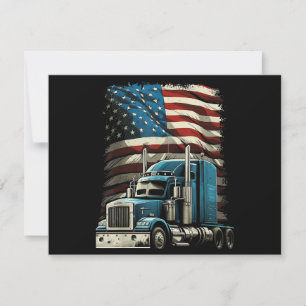 LKWs US-amerikanische Fahne für Patriotic Truck Dr Dankeskarte