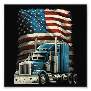 LKWs US-amerikanische Fahne für Patriotic Truck Dr Fotodruck