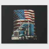 LKWs US-amerikanische Fahne für Patriotic Truck Dr Geschenkpapier (Flach)