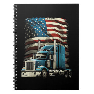 LKWs US-amerikanische Fahne für Patriotic Truck Dr Notizblock