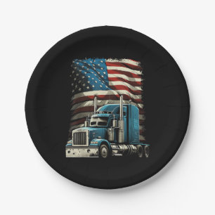 LKWs US-amerikanische Fahne für Patriotic Truck Dr Pappteller