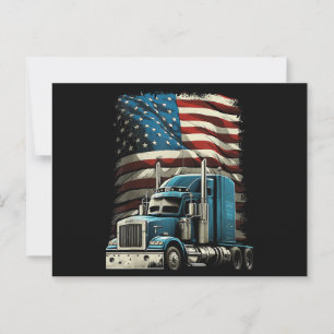 LKWs US-amerikanische Fahne für Patriotic Truck Dr Postkarte