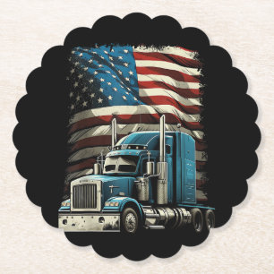 LKWs US-amerikanische Fahne für Patriotic Truck Dr Untersetzer