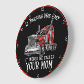 LKWs waren einfach deine Mama Große Wanduhr (Winkel)