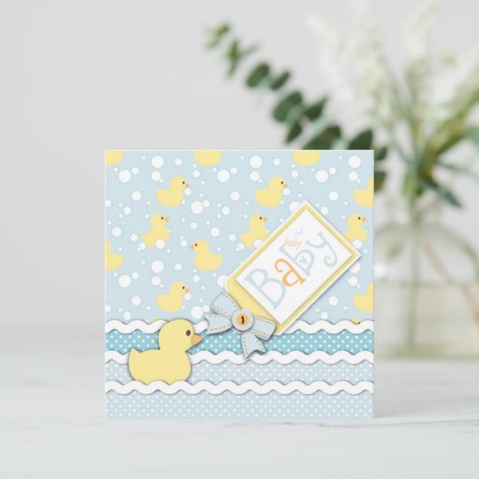 LL' Duckling Card Square Einladung (Stehend Vorderseite)