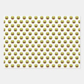 LL Emoji Face Wrapping Paper Sheets Geschenkpapier Set (Vorderseite)
