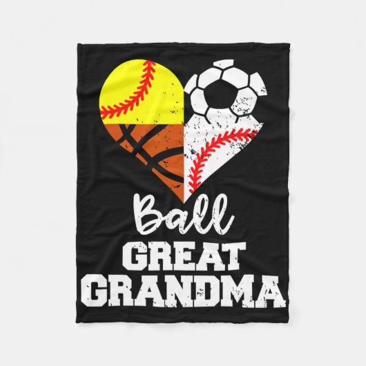 Ll Great Grandma Soccer Sell Softll Sketll  Fleecedecke (Vorderseite)
