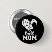 Ll Mama Herz Lustiger Fußball Volleyll Mama Button (Vorne & Hinten)