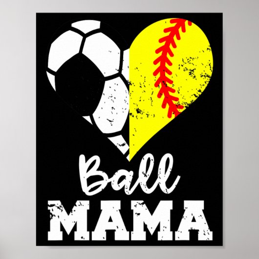 Ll Mama Lustige Fußball Softll Mama Poster (Vorne)
