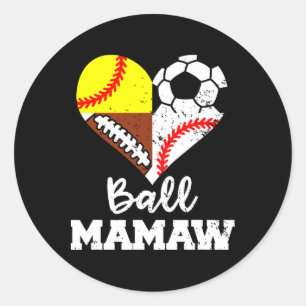 Ll Mamaw Fußball Fußll Verkaufe Weichll Spieler Runder Aufkleber