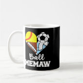 Ll Memaw Funny Soccer Footll Softll Volleyll Playe Kaffeetasse (Links)