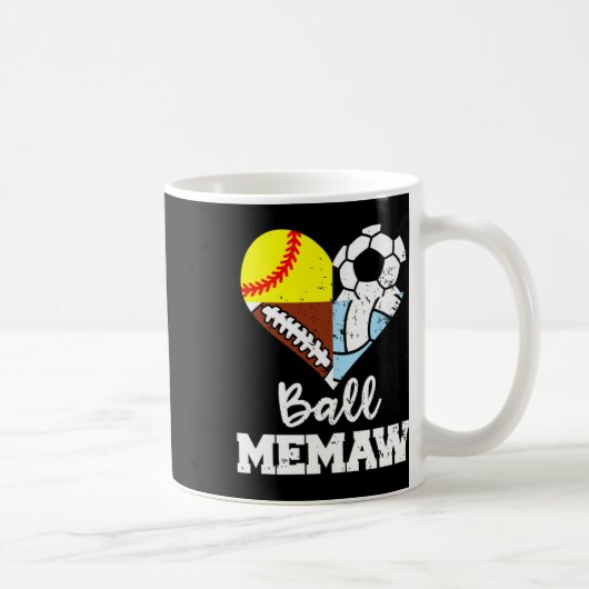 Ll Memaw Funny Soccer Footll Softll Volleyll Playe Kaffeetasse (Rechts)