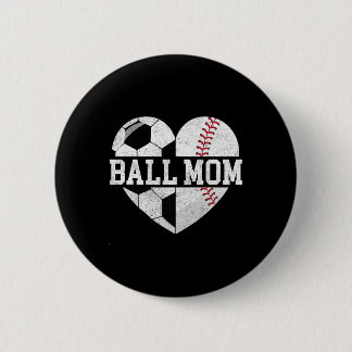Ll Mom Shirt Heart Funny Sell Soccer Mom  Button