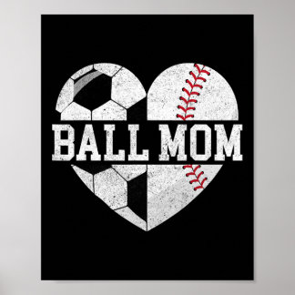 Ll Mom Shirt Heart Funny Sell Soccer Mom  Poster