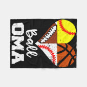 Ll Oma Footll Sell Softll Sketll Player Oma  Fleecedecke (Vorderseite (Horizontal))