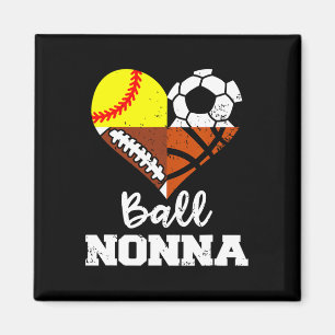 Ll Oma Fußball Fußll Softll Sketll Spieler Oma  Magnet