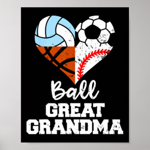 Ll Ururgroßmutter Fußball Verkaufen Sketll Volleyl Poster