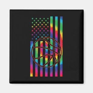 Ll Von Sketll Tie Dye Amerikanische Flagge Sketll  Magnet