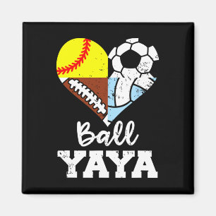 Ll Yaya Fußball Fußll Softll Volleyll Spieler Yaya Magnet