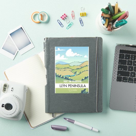 LlÆn Peninsula Wales Urlaubsposter. Aufkleber (iPad Hülle)