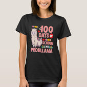 Llama 100 Days Of School Gift No Probllama Teacher T-Shirt (Vorderseite)