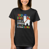 Llama 100 Days Of School No Probllama Teacher Stud T-Shirt (Vorderseite)