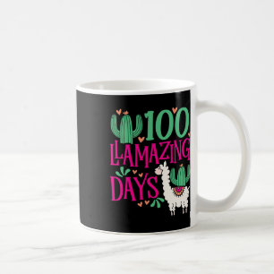 Llama 100 Llamazing Days of School - Niedliche Mäd Kaffeetasse