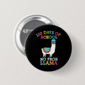Llama 100 Tage Schullehrer Button (Vorne & Hinten)