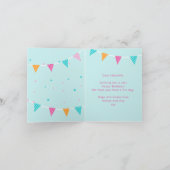 Llama 4. Geburtstag Happy Birthday Karte (Innenseite)