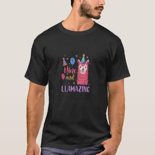 Llama 9. Geburtstag Neun und Lamming 9 Jahre alt T-Shirt