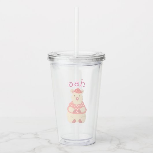 Llama Acryltrinkbecher (Vorderseite)