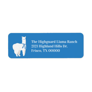 Llama Address Label