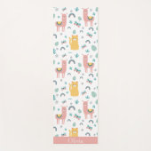 Llama Alapaca Animal Boho Name Niedlich Yogamatte (Vorderseite)