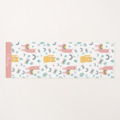 Llama Alapaca Animal Boho Name Niedlich Yogamatte (Vorderseite (Horizontal))