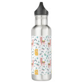 Llama Alapaca Niedlicher Tiere Boho Design Edelstahlflasche (Links)