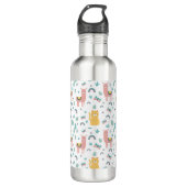 Llama Alapaca Niedlicher Tiere Boho Design Edelstahlflasche (Vorderseite)