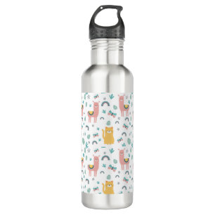 Llama Alapaca Niedlicher Tiere Boho Design Edelstahlflasche
