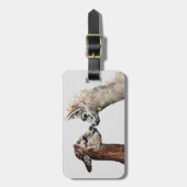 Llama Alpaca art niedlichen Text hinzufügen Gepäckanhänger (Vorderseite vertikal)