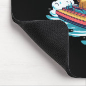 Llama Alpaca auf einem Schiff - Design Mousepad (Ecke)