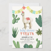 Llama Alpaca Cactus Fiesta Boy Baby Shower Einladung (Vorderseite)