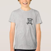 Llama Alpaca Cute Fluffy Animal Peeking Over Edge Tri-Blend Shirt (Vorderseite)