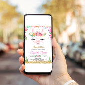 Llama Alpaca Fiesta Cactus Baby Shower Einladung