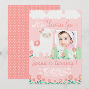 Llama Alpaca Geburtstagsparty Einladung