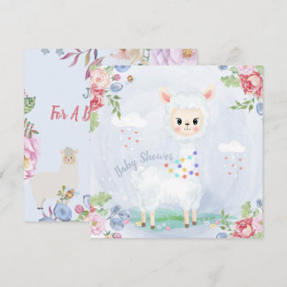 Llama/Alpaca Kinderdusche Einladung