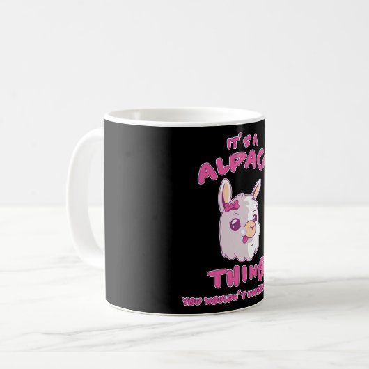 Llama Alpaca Llamas Alpacas Animal Gift Kaffeetasse (Vorderseite Links)